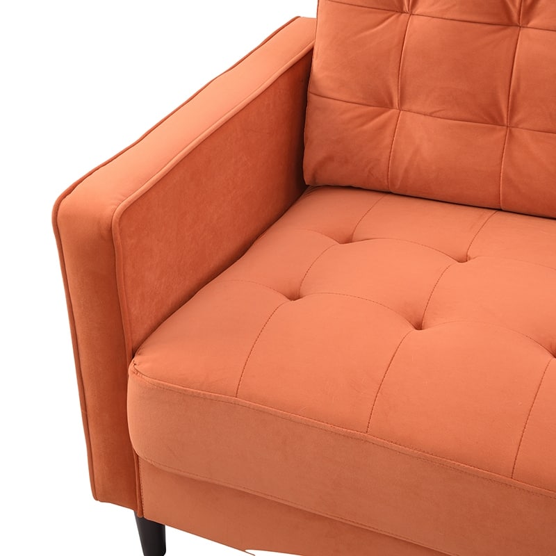 74 inch High Resilience 3 Seater Sofa Wooden Frame Comfy Modern Upholstered Beige