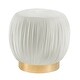 preview thumbnail 2 of 3, Tulip Cream Velvet Ottoman