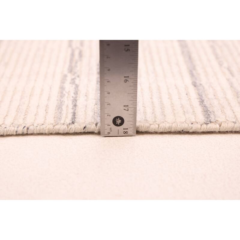 ECARPETGALLERY Hand Loomed Kashkuli Gabbeh Ivory Viscose Rug - 5'3 x 7'10