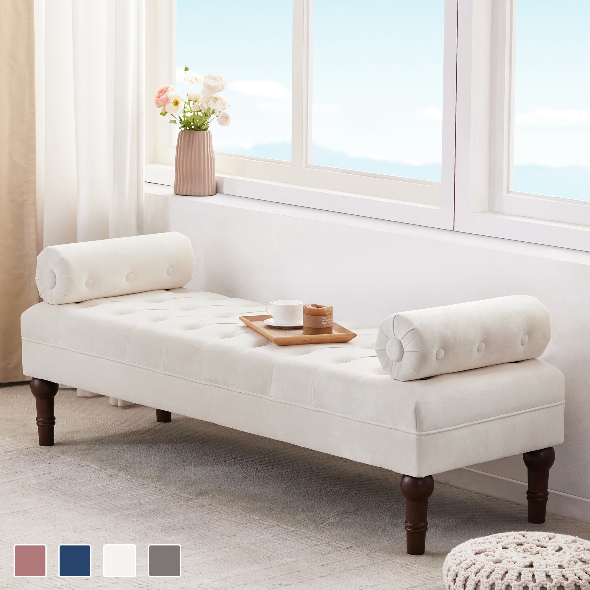 Beige bench 2024 for bedroom