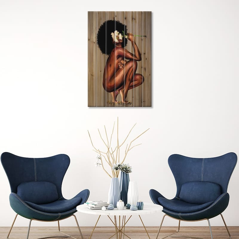 Floral Queen Print On Wood by Crixtover Edwin - Multi-Color
