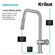 preview thumbnail 27 of 165, Kraus Urbix Industrial Solid Brass Kitchen Faucet