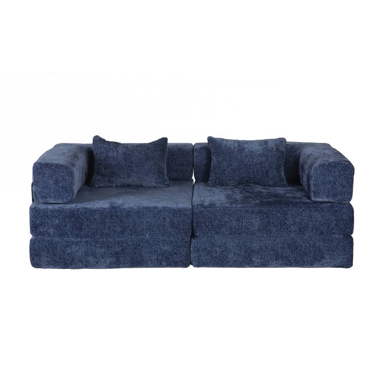 Compression Sofa,Convertible Floor Sofa Bed with Fixed-Shape Frame
