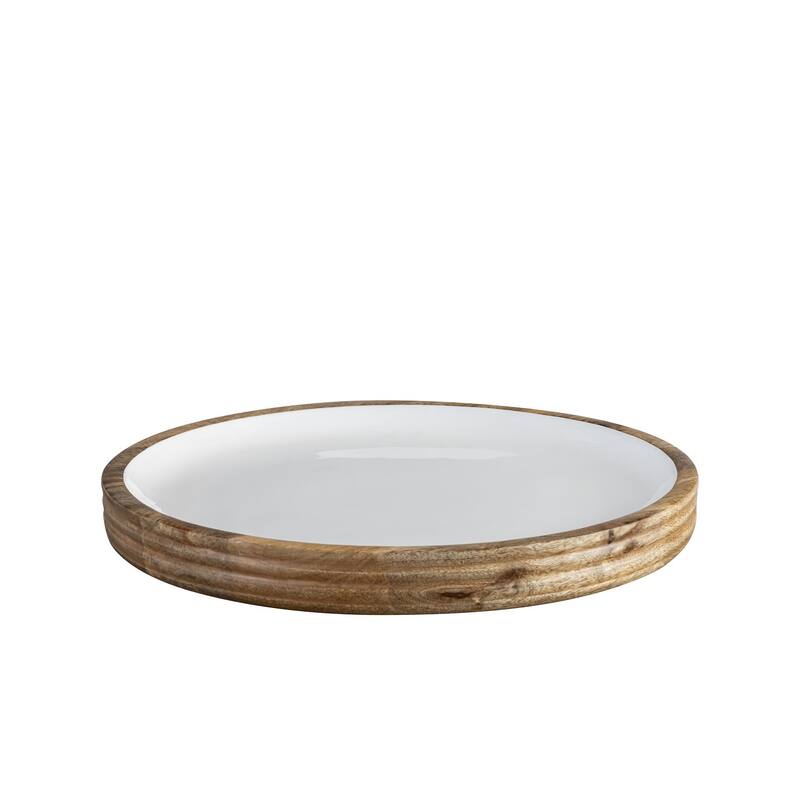 Mango Wood Round Platter Set of 2