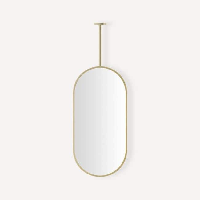 Robern YM2040SNPFNZH Sculpt 20" W x 40" H Modern Arched Metal Framed - Brass