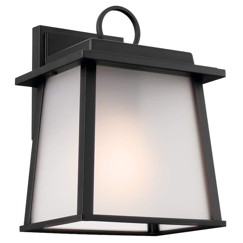 Kichler Lighting Noward 10.25 in. 1-Light Outdoor Wall Lantern Sconce - Black - 10.25