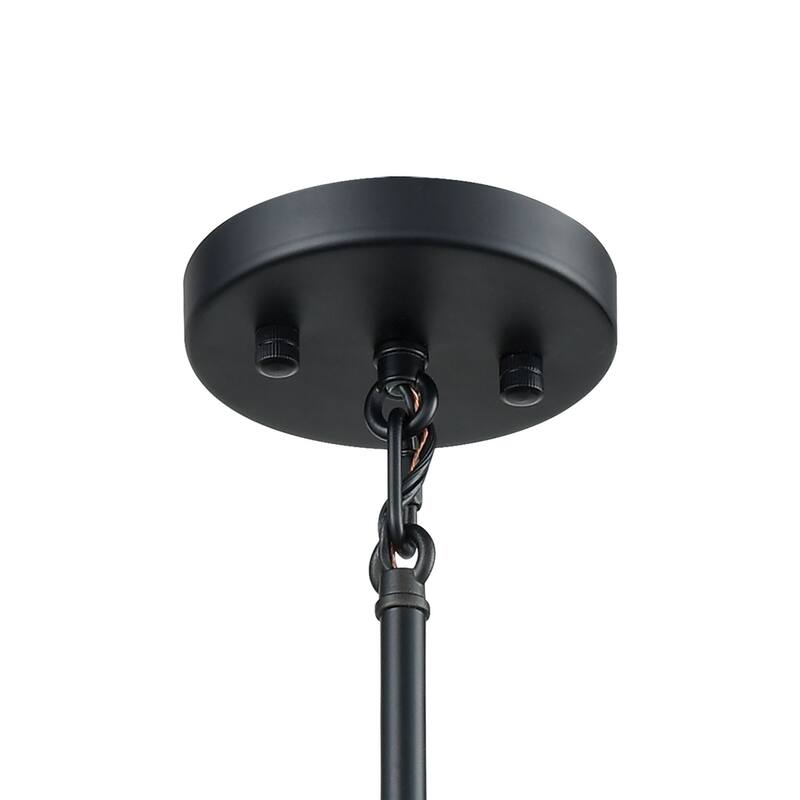 Elk Home Boudreaux Black With Clear Blown Glass 5 Light Chandelier