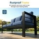 preview thumbnail 35 of 47, Royalcraft 4-Piece All-Aluminum Patio Set with 5" Cushions & 3.2" Widened Armrest, Seats 5, 250 lbs - 4-Piece Sets