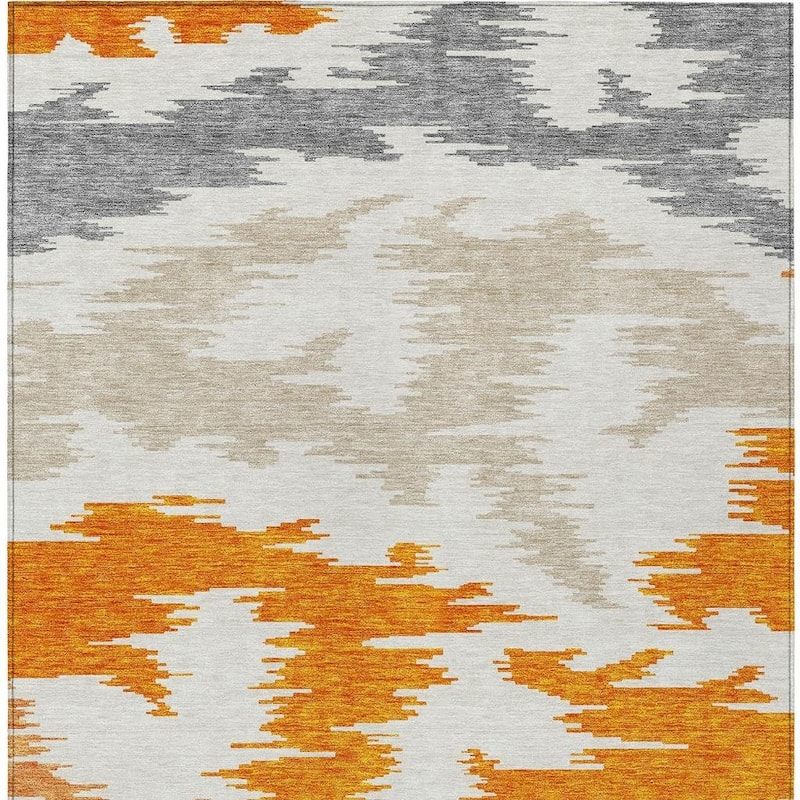HomeRoots Abstract Transitional Rectangle Outdoor Rug