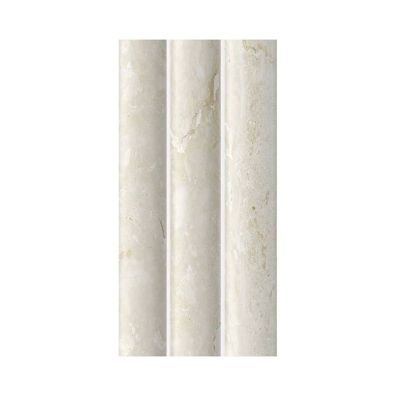 Lyrical 4.5x9 Matte Marble Look Porcelain Fluted Ribbed Tile - Wall, Backplash