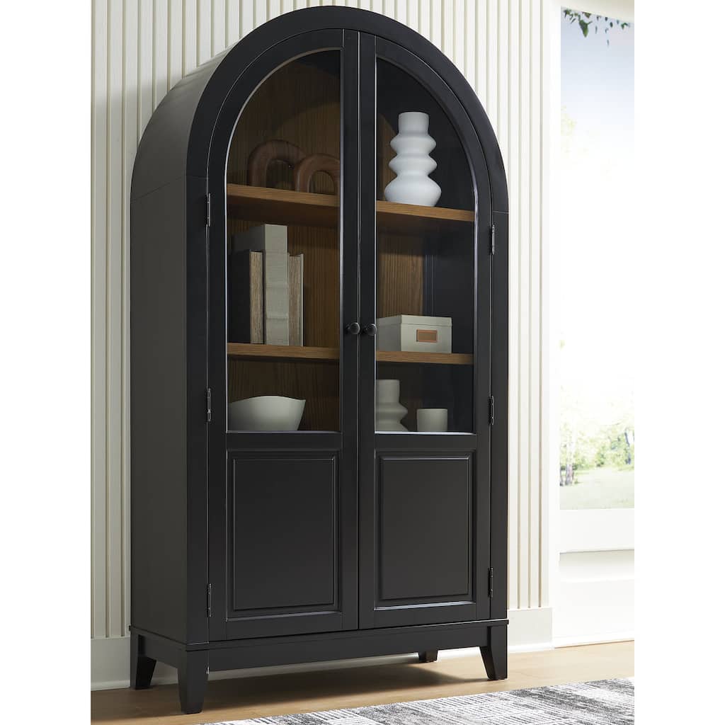 Signature Design by Ashley Dagandale Black/Brown Accent Cabinet - 40" W x 16" D x 74.13" H
