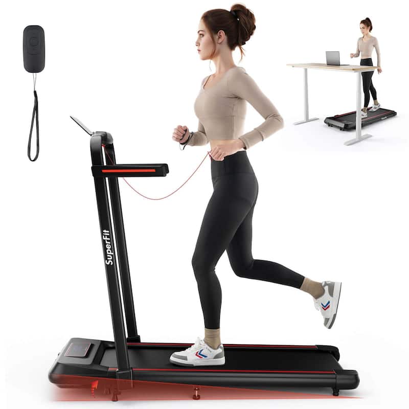 Walking Pad Treadmill 4 in 1 Under Desk Treadmill w/ App Control - Red