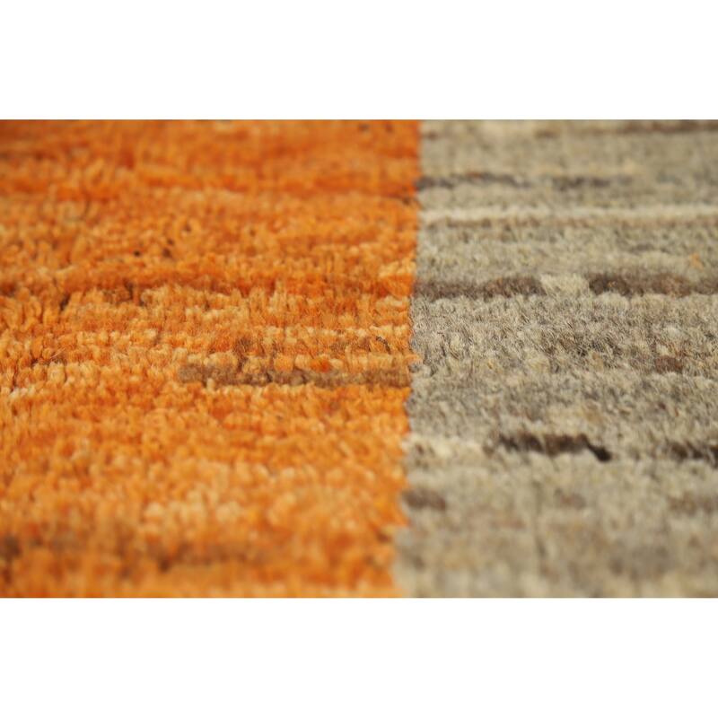 Moroccan Oriental Area Rug Handmade Tribal Geometric Wool Carpet - 6'9" x 9'9"