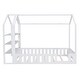 preview thumbnail 15 of 14, Full Size Wood House Bed with Fence and Removable Storage - Spacious and Inviting