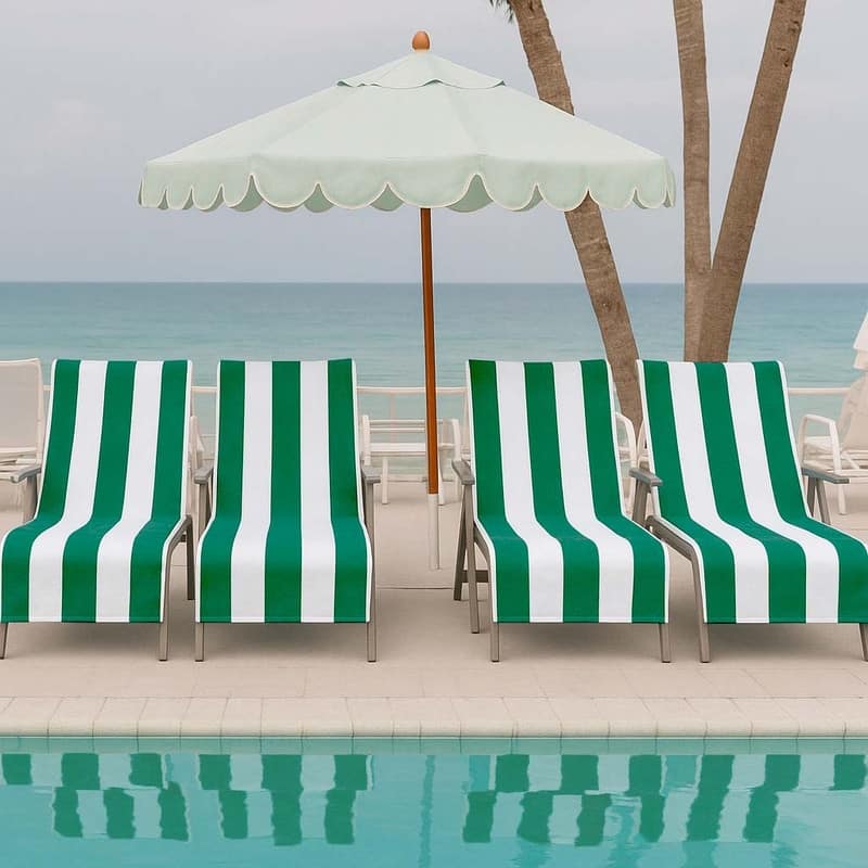 Superior Cabana Cotton Towel/ Chaise Lounge Chair Cover