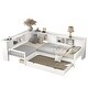 preview thumbnail 24 of 34, L-Shaped Twin Platform Bed with Trundle, Solid Wood Frame, Built-In Drawers & Shelves, No Box Spring Needed