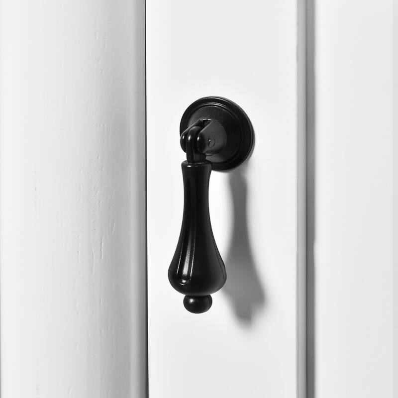 GDFStudio - Wexford Retro Freestanding Bathroom Vanity with Ceramic Sink, Solid Pine Wood Legs & Adjustable Shelf - 18'W