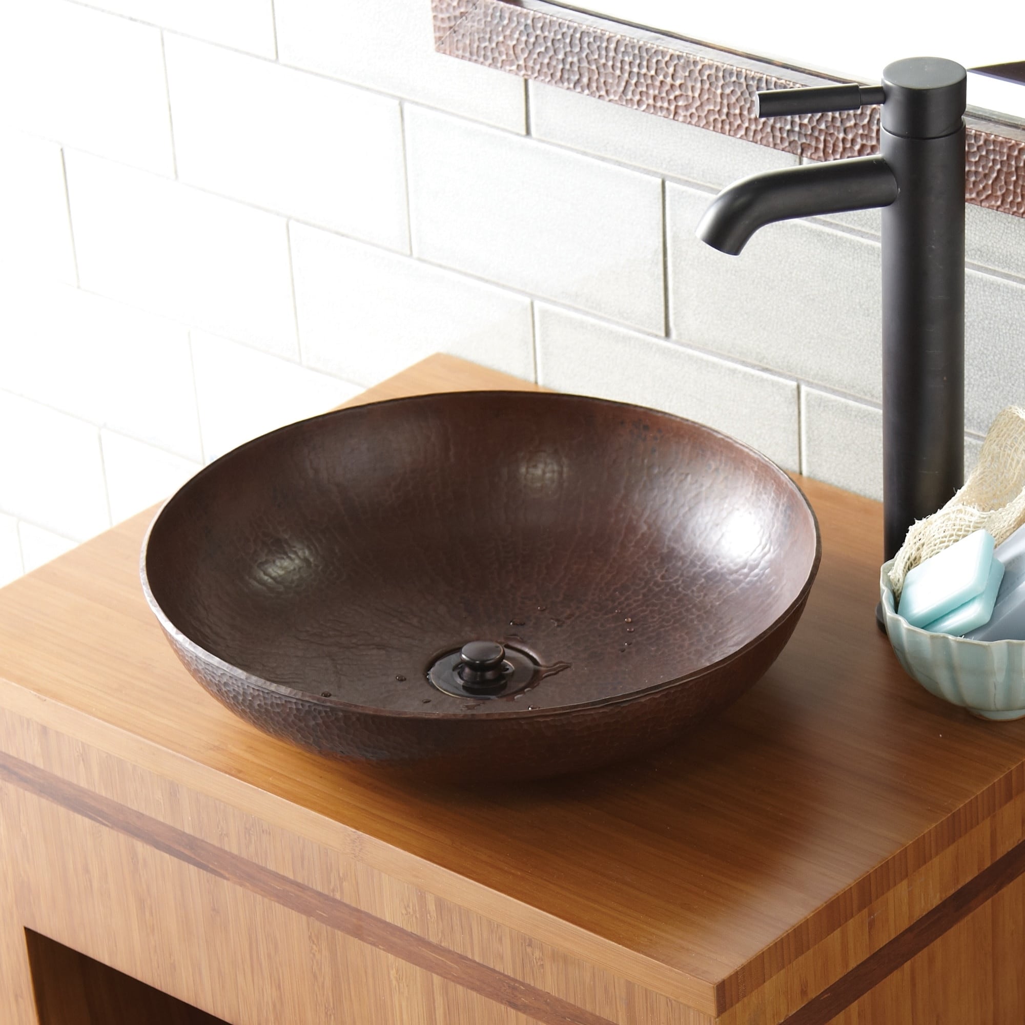 Maestro Sonata Petit Hand Hammered Copper Vessel Bathroom Sink