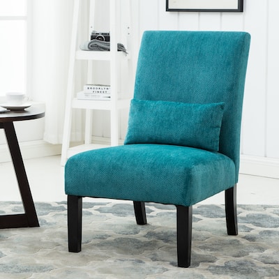Armless Accent Chair With Pillow