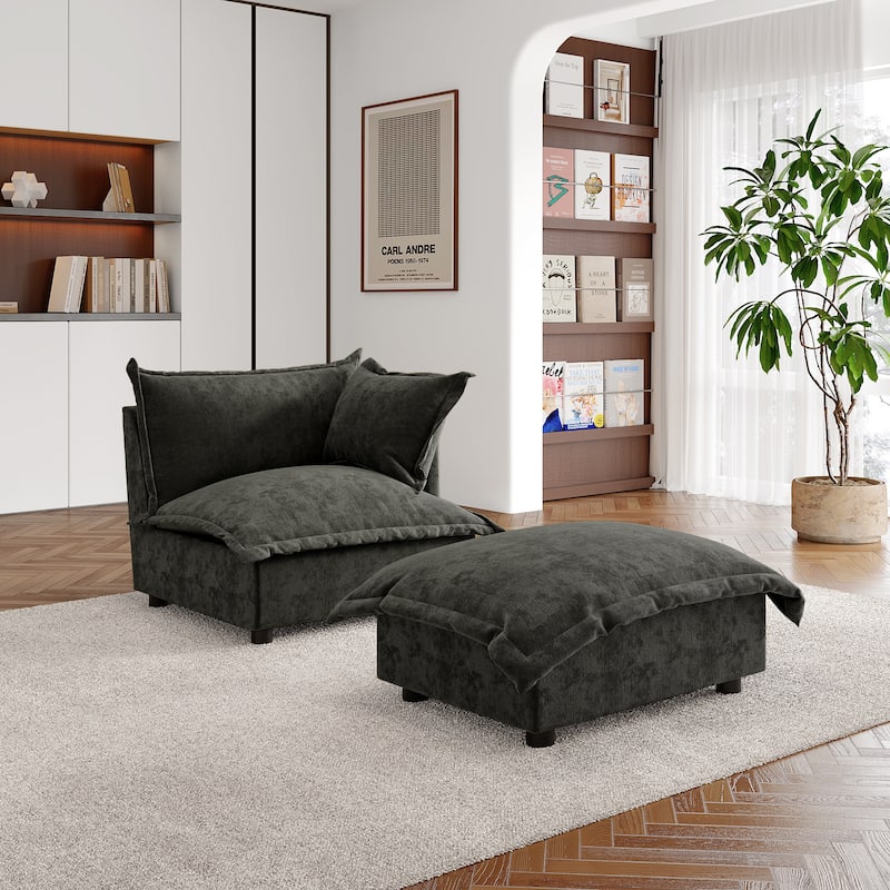 Double Layer Cushion Comfy Cloud Modular Sectional Sofa Set