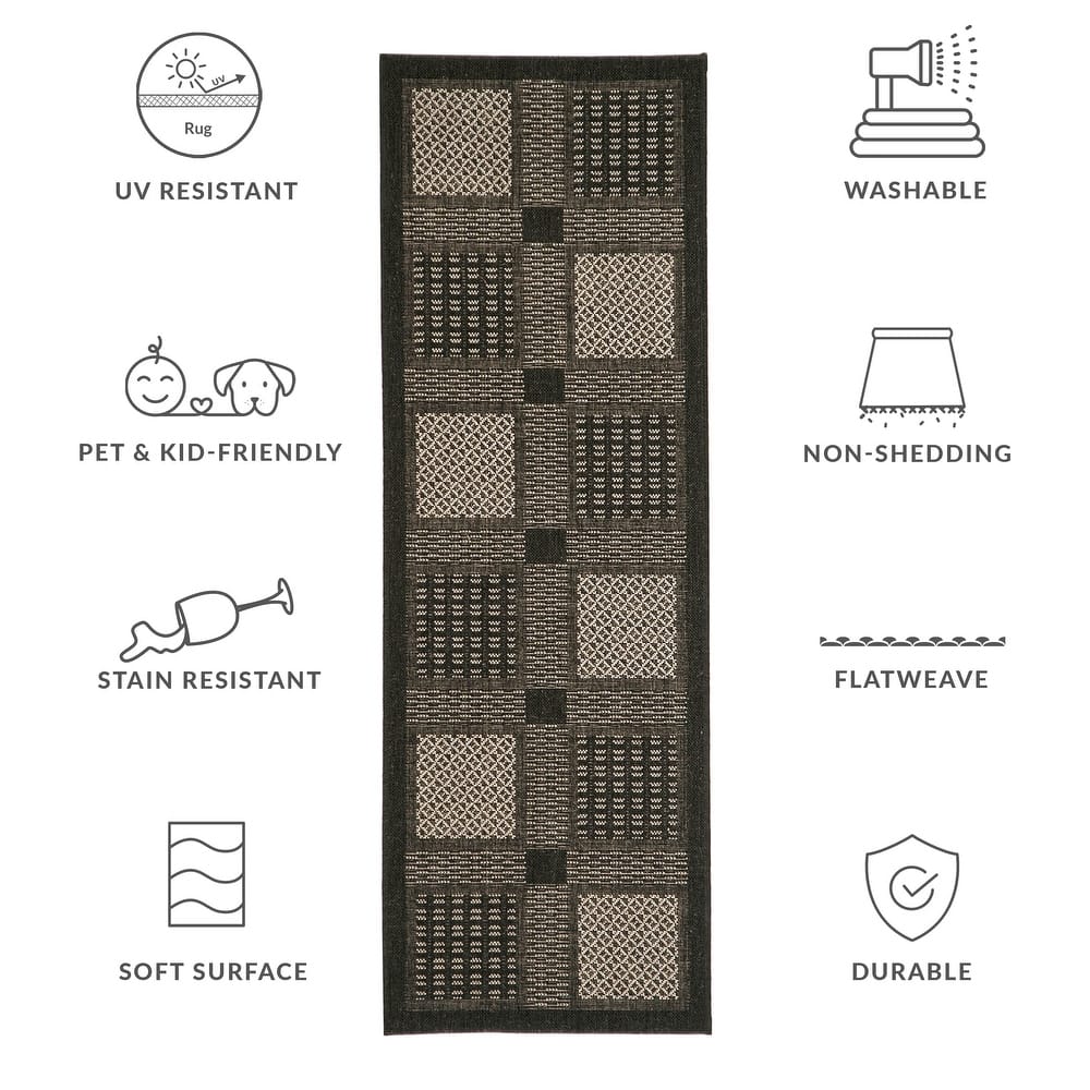 SAFAVIEH Courtyard Leba Indoor /Outdoor Waterproof Patio Backyard Rug