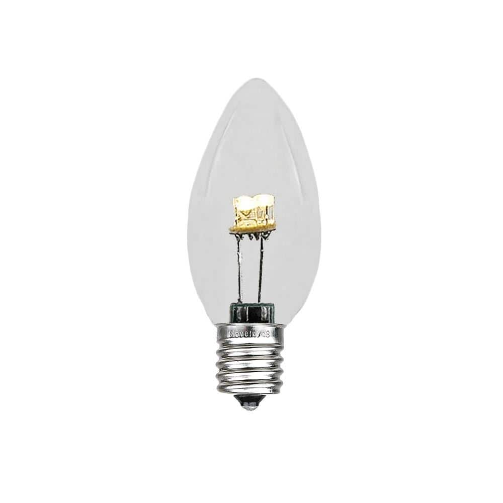 25 Pack C7 LED Outdoor Patio Party Christmas Replacement Bulbs, Warm White