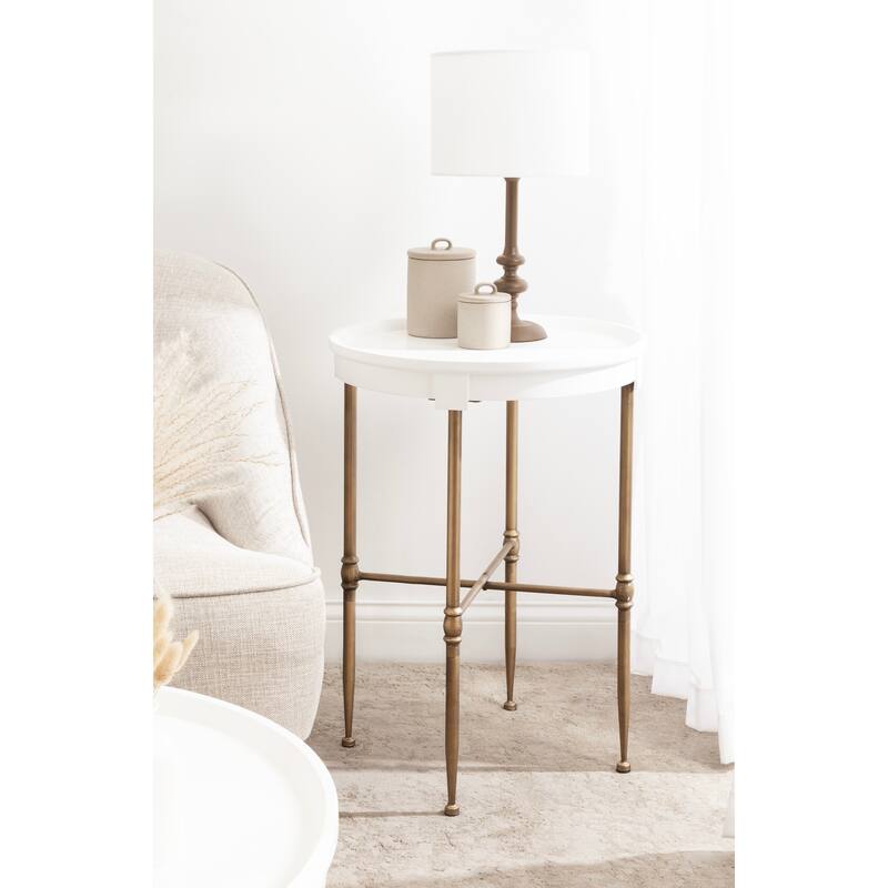 Kate and Laurel Valdi Round Side Table