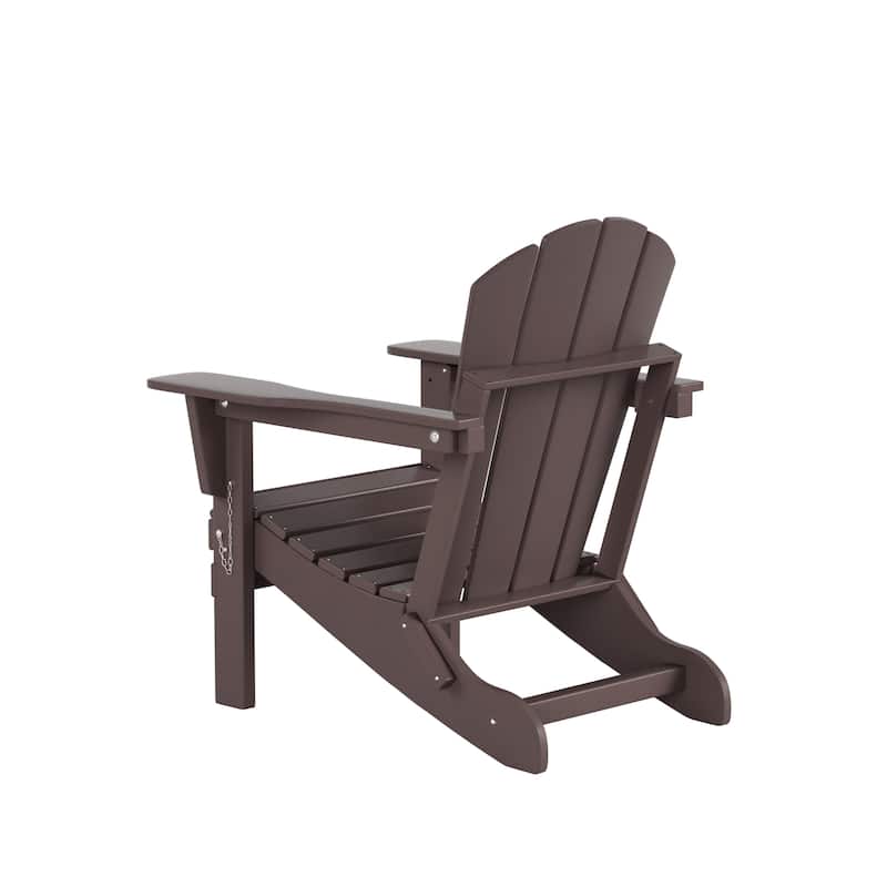 Polytrends Laguna Hdpe All Weather Outdoor Patio Foldable Adirondack Chairs (Set Of 8)