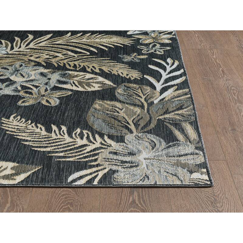 Domani Novarro Modern Palms Reversible Indoor/Outdoor Area Rug