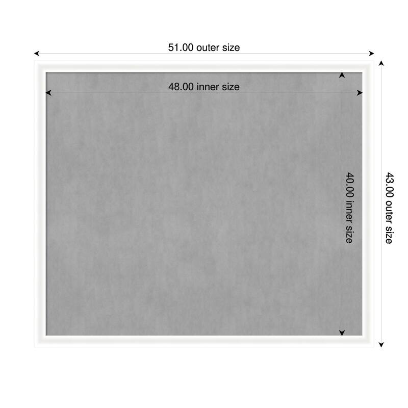 Amanti Art Oliver Black Narrow Framed - 51 x 43 in - Oliver White Narrow