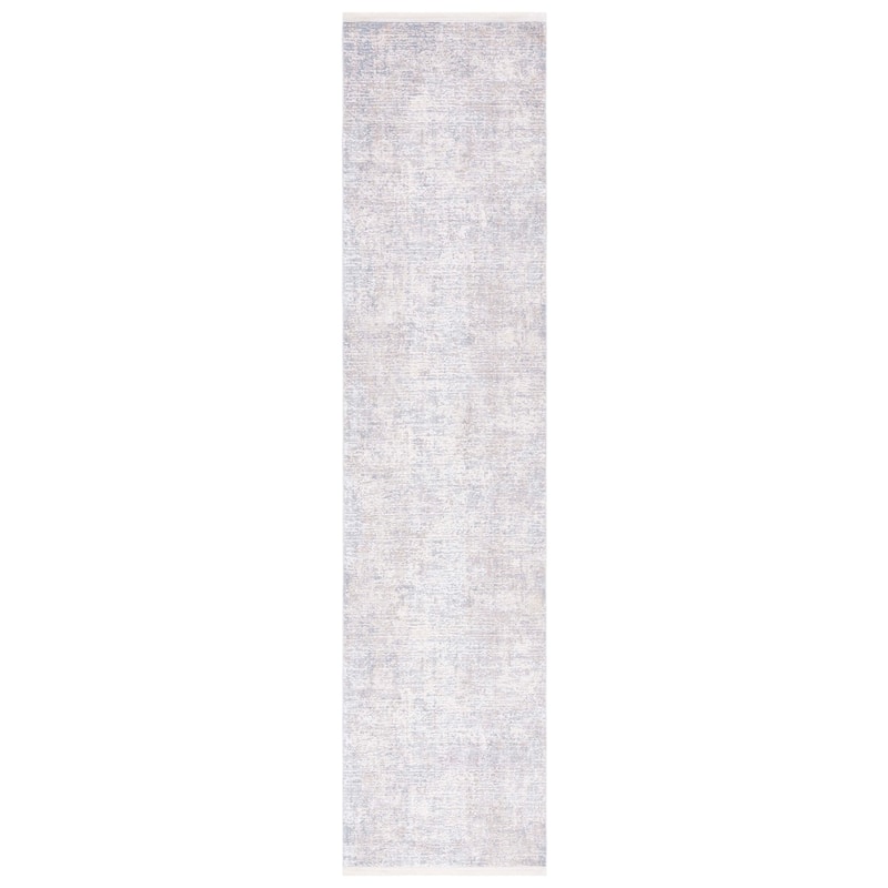 SAFAVIEH Marmara Antionette Modern Abstract Rug - 2' x 8' Runner - Grey/Beige Blue