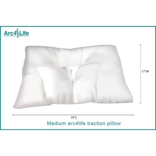 Cervical Neck Traction Pillow, Queen Standard Side Sleeper Back Neck ...