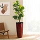 preview thumbnail 21 of 47, Glitzhome 30"H Set of 2 Oversized Gradient Cobalt Blue/Turquoise/Red Tall Plastic Planter