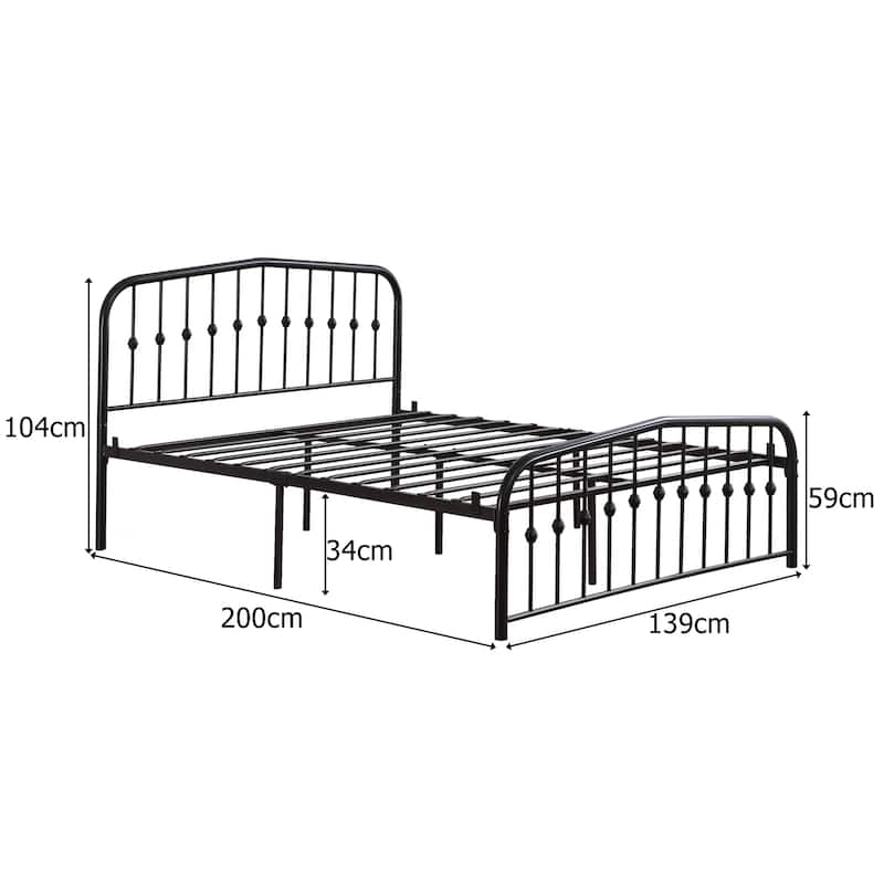 Modern Single-Layer Curved Frame Bed
