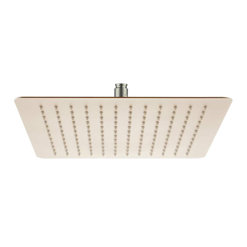 1-Spray Pattern with 2.5 GPM Square Ceiling Mount Rain Fixed Shower Head