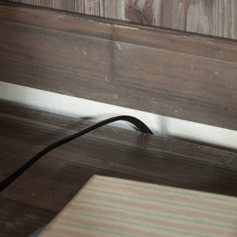 Wood Library Hutch with Adjustable Shelves, Brown - 31.26" W x 15.33" D x 41.34" H