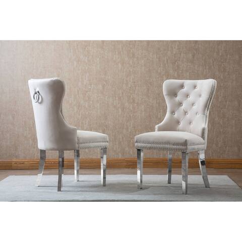 Best Quality Furniture Button-tufted Dining Chairs (Set of 2)
