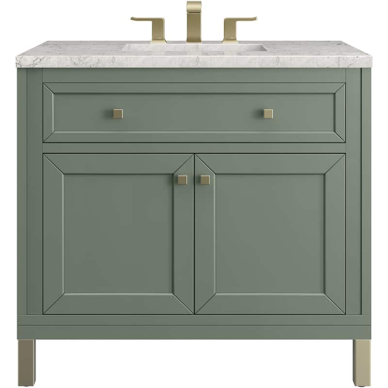 James Martin Vanities 503-V36-3EJP Chicago 36" Free Standing Single - Smokey Celadon