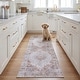 preview thumbnail 9 of 18, SAFAVIEH Tucson Machine Washable Slip Resistant Korneliya Oriental Medallion Rug - Light Grey/Rust - 5' x 8'