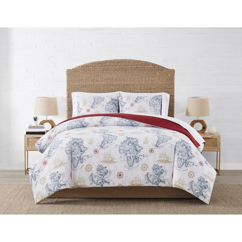Coastal Living Classic Navigator 3 Piece Duvet Set