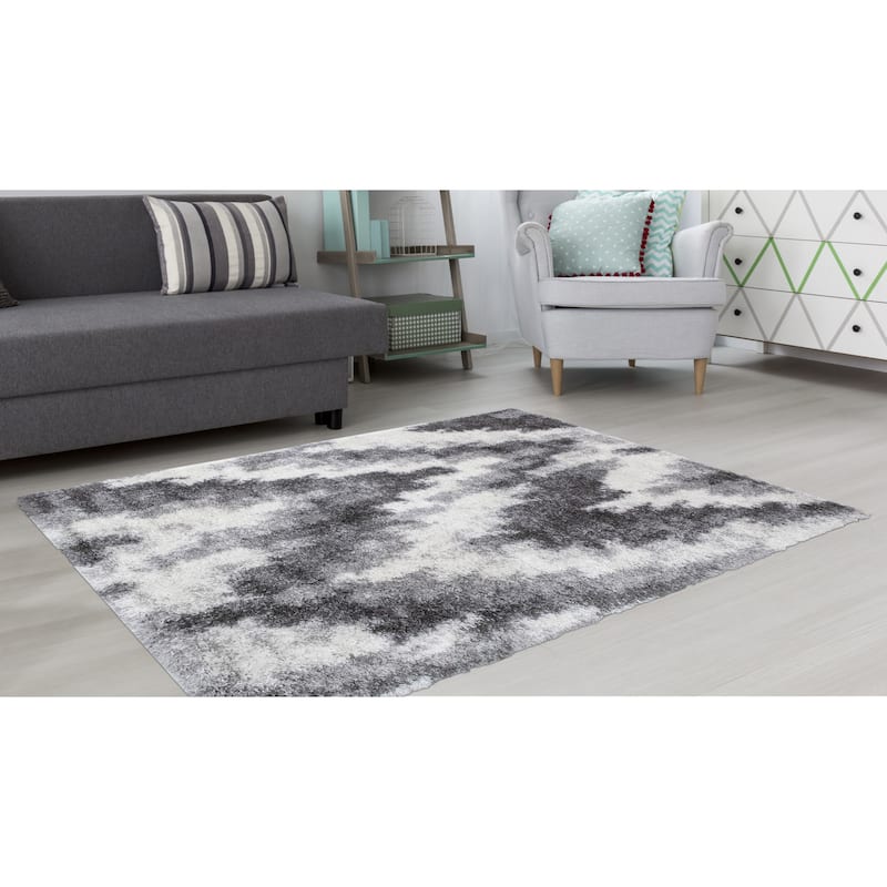 Noori Rug Lux Emma Casual Ikat Pattern 2-inch Thick Shag Rug
