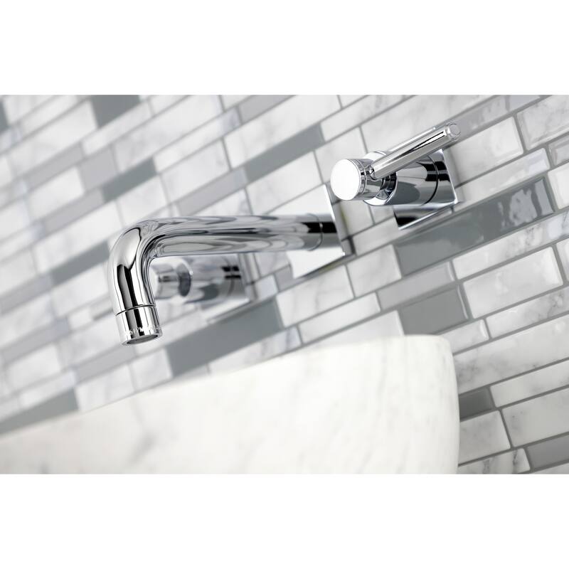 Kingston Brass Concord Two-Handle 3-Hole Wall Mount Bathroom Faucet