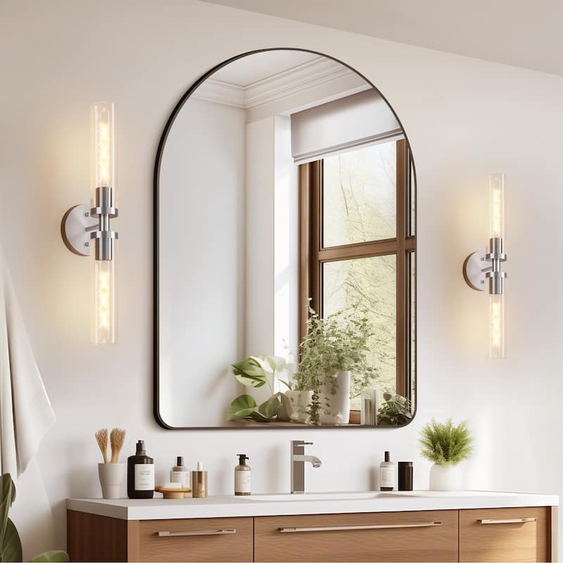 Set of 2 Modern Bathroom Light Fixtures for Mirror & Hallway Lighting