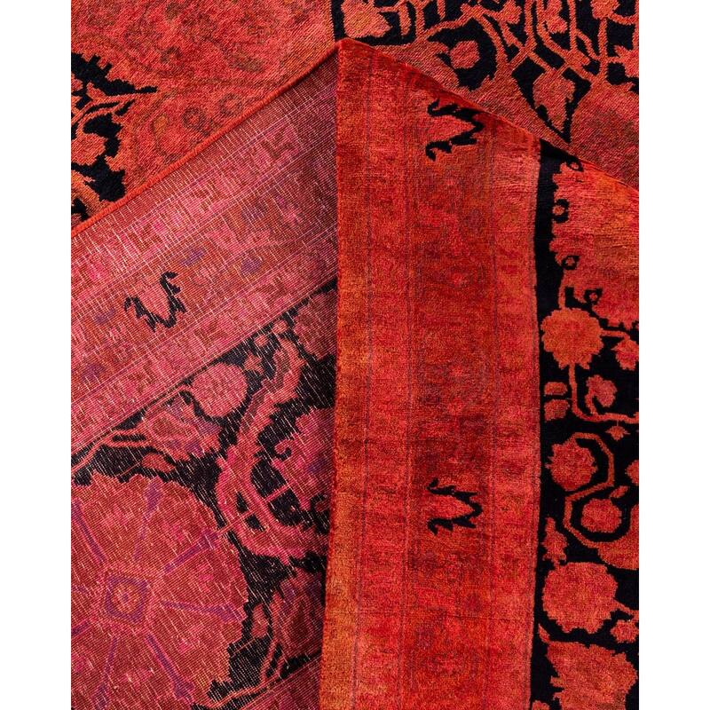 Contemporary Overdyed Wool Hand Knotted Area Rug - 9' 3" x 12' 3"