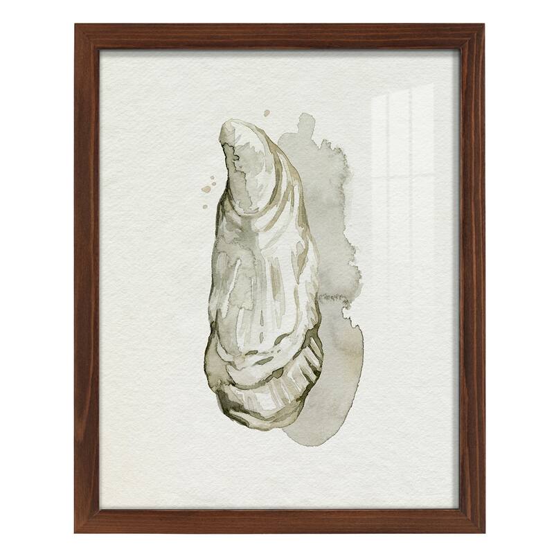 Oysters on the Bay I -Framed Print w/glass-Cherry Red