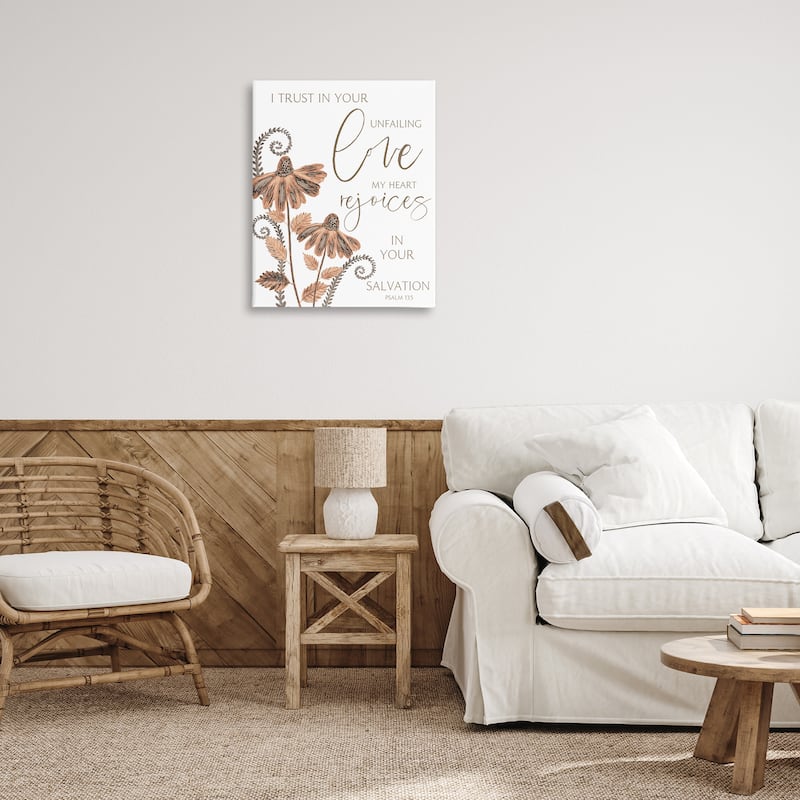Stupell Trust In Your Unfailing Love Canvas Wall Art Design By Annie LaPoint