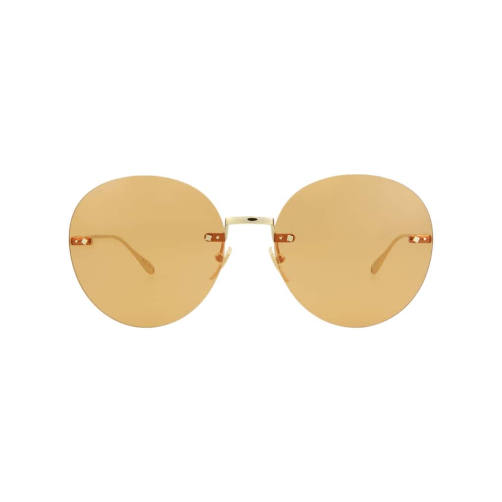 Gucci Round-Frame Metal Sunglasses
