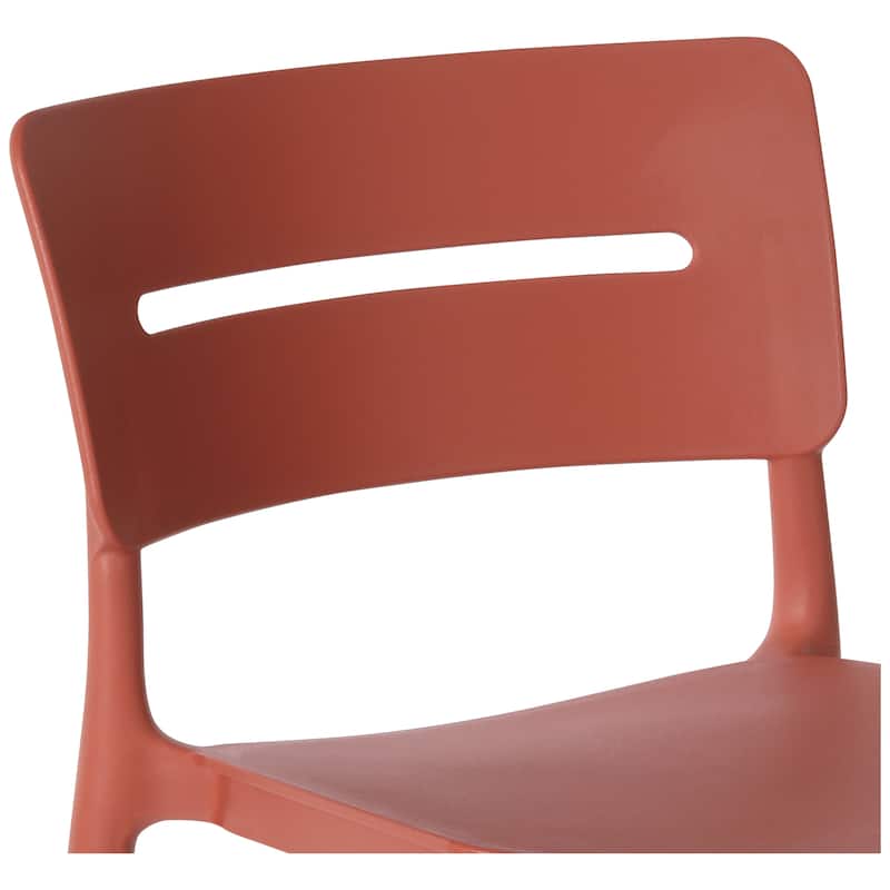 Frond and Form 29.5" Outdoor Patio Poly Plastic Bar Stool (Set of 2)