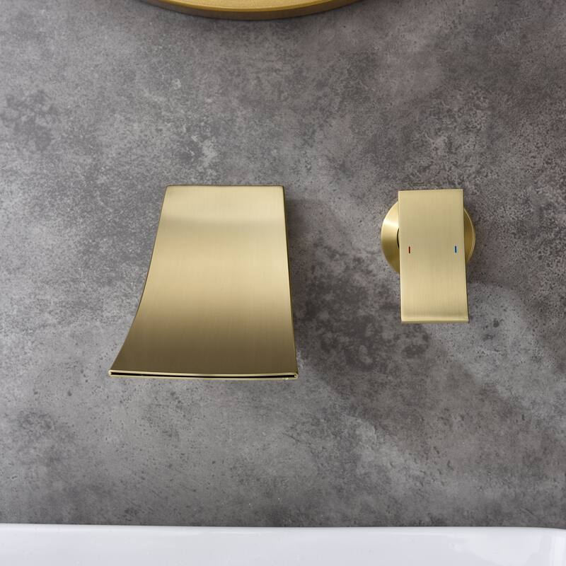 Bathroom Faucet Single Handle Wall Mount Waterfall Bathroom Faucet