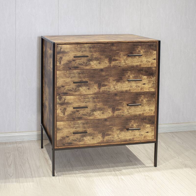 Industrial Style 4 Drawer Dresser